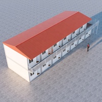 Case prefabbricate prefabbricate di fabbrica prefabbricate di lusso di 40 piedi 13 camere singole contenitore flat pack casa a 2 piani