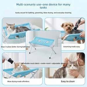 Soporte para Baño de Gatos, Silla Plegable de Poliéster para Recortar Uñas, Antirrasguños y Anti-mordidas, Herramienta Esencial para el Cuidado de Mascotas - Product Image 5