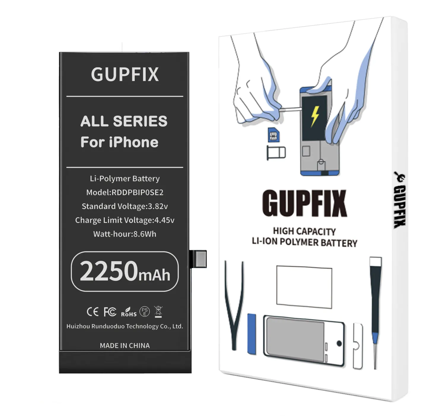 Hohe Kapazität lötfrei Digital Lithium-Polymer-Ampsentrix Ersatzbatterie für i Phone 7 7G Plus 11 12 13 14 Pro Max