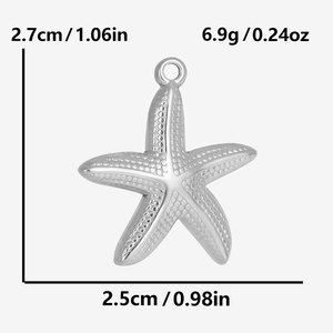 Ciondoli a Forma di Stella Marina in Stile Lusso, Placcati in <span class=keywords><strong>Oro</strong></span> 18K, in Acciaio Inossidabile, Accessori per Collane Fai-da-Te, Gioielli alla Moda - Product Image 5