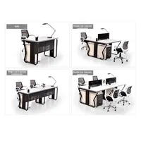 Bureau d'angle en bois à bas prix d'usine Bureau de séparation pour ordinateur Cabines de bureau pour une personne