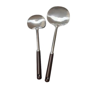 Stainless Steel Mushroom Spatula With Walnut Handle Anti Slip <b>Kitchen</b> Utensil For Cooking 2 Pieces - Product Image 5