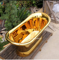 Décoration d'hôtel de luxe baignoire autoportante antique en cuivre pour salle de bain baignoire en cuivre bronze à vendre