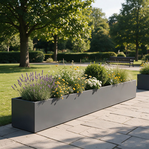 Long Strip Double Compartment <strong>Window</strong> <strong>Sill</strong> <strong>Planter</strong> With Water Filling Port Indoor Balcony Flower Pot Self Watering Trough - Product Image 3