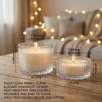 Customized Logo Stripe Glass Sugar Jar Food Grade for Restaurant Use Holiday Decoration Centerpiece Wholesale