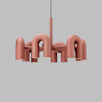 Postmoderne créatif en forme de U Restaurant chambre personnalité Simple Art modèle chambre salon pendentif lumière