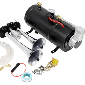 Train Air Horn Kit W/12V 150PSI Air Compressor Huge Sound System Complete System