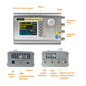 JDS2900 15/30/40/50/60MHz Generator Sinyal Fungsi Sinus Presisi Tinggi 266MSa/s Kecepatan Pengambilan Sampel Kontrol Digital DDS Dua Saluran - Product Image 4