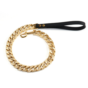 <span class=keywords><strong>Collar</strong></span> de cadena de oro de acero inoxidable de alta resistencia de lujo de 1 pulgada Gargantilla <span class=keywords><strong>Collar</strong></span> y correa de perro Bully - Product Image 6