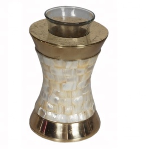 METAL <b>MEMORIAL</b> <b>CANDLE</b> URN MOP DESIGNER <b>CANDLE</b> FUNERAL ASHES URN <b>CANDLE</b> CREMATION URN - Product Image 1
