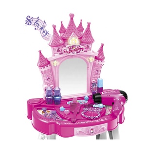Coiffeuse de princesse électronique pour filles, <span class=keywords><strong>jouet</strong></span> de maquillage avec miroir, sèche-<span class=keywords><strong>cheveux</strong></span> de travail et cosmétique - Product Image 2