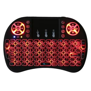 2023 Hot selling Backlight 2.4G RII i8 mini Wireless Keyboard TouchPad air fly mouse Backlit Keyboard Gaming for android tv bo