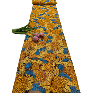 Tissu en dentelle soluble dans l'eau brodé NI.AI, dentelle guipure africaine de haute qualité pour la couture, destiné aux femmes nigérianes - Product Image 5