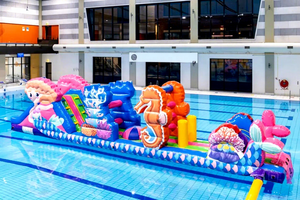 Parcours d'obstacles gonflable sirène aquatique, bateau gonflable flottant pour <span class=keywords><strong>piscine</strong></span>, île <span class=keywords><strong>de</strong></span> divertissement aquatique pour enfants - Product Image 3