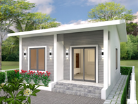 Plans de conception de petite maison 6mX7m avec 2 chambres, structure en acier galvanisé, maison préfabriquée