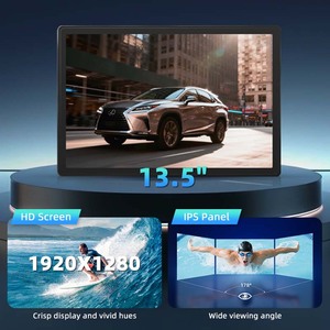 Écran de divertissement pour siège arrière de voiture 13,5 pouces IPS <span class=keywords><strong>4K</strong></span> Android 2+32G, écran tactile, Wifi, USB, FM, éclairage ambiant, moniteur d'appuie-tête de voiture - Product Image 5