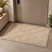 Tapis d'entrée en velours gaufré 3D durable, de haute qualité, taille personnalisée, antidérapant, en caoutchouc, pour hall d'entrée