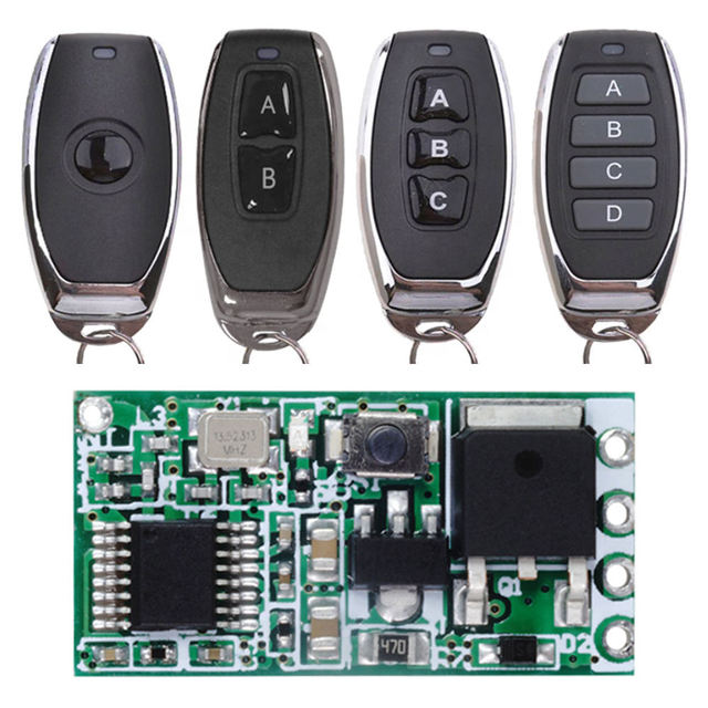 Universal 1-4 Buttons Duplicator Remote Control,315/433/868Mhz RF Learning Receiver Board for Access-Control System