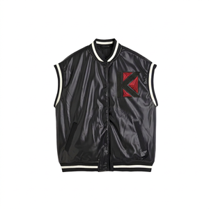 Veste universitaire personnalisée pour hommes et femmes K-VJ-168 brodé équipe de baseball conception toile vintage laine peau de mouton support élégant - Product Image 1