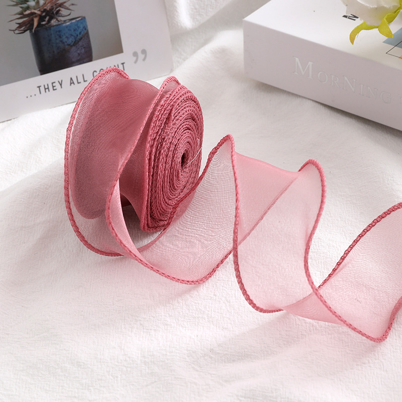 Rose fumée rose*6cm*10 yards-en sac
