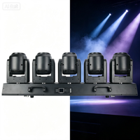 STSLITE-5 projecteurs LED mobiles 80W, 5x80W Mini Moving Beam avec anneau LED auxiliaire RGB, éclairage de scène DMX pour discothèque