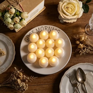 <span class=keywords><strong>Bougie</strong></span> LED sans flamme à lumière blanc chaud vacillante, fonctionnant sur piles, <span class=keywords><strong>petite</strong></span> <span class=keywords><strong>bougie</strong></span> votive électrique pour la décoration de la maison - Product Image 5