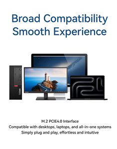 SSD interne PCIe 4.0 NVMe M.2 2280, 5000 Mo/s en lecture, 4500 Mo/s en écriture, pour ordinateur de bureau et ordinateur portable - Product Image 4