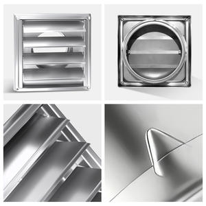 Вентиляционная решетка из нержавеющей стали 304 для наружных стен, самокрепящаяся, водонепроницаемая, дышащая, с защитой от дождя, воздуховод - Product Image 2