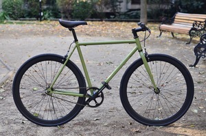 Bicicletta Gravel per Adulti 700C con Telaio in Acciaio 4130, Colore Verde Oliva Opaco, Monovelocità, a Scatto Fisso - Product Image 5