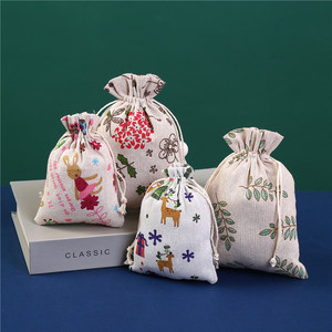 Có Thể Tái Chế Tùy Chỉnh In Logo Cotton Linen Dây Kéo Lưu Trữ Túi Đồ Trang Sức Quà Tặng Bao Bì Pouch Với Quần Áo Đồ Lót - Product Image 3