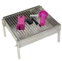 Barbecue électrique rotatif automatique - Acier inoxydable, charbon de bois, intérieur/extérieur, pieds courts pour usage domestique et commercial