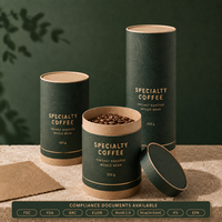 Emballage personnalisé en tube de papier kraft enroulé en spirale de qualité alimentaire pour café, thé, cacao, sucre, bonbons, gâteaux – OEM/ODM certifié