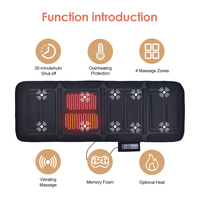 Matelas de massage vibrant pliable à compression d'air chauffant pour le corps entier, style thaïlandais, avec vidéo