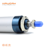 Cylindre pneumatique compact à double action MAL avec capteur rond, à économie d'énergie, pour convoyeur, alésage 20, 32, 40 mm, 1,0 MPa