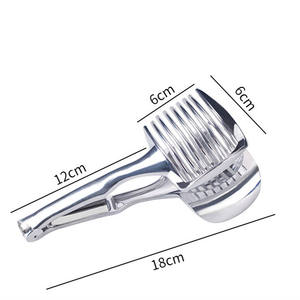 Affettatrice per pomodori taglierina per <span class=keywords><strong>limone</strong></span> pinze per frutta supporto per cipolla in acciaio inossidabile facile da affettare e utensili per verdure gadget per il taglio della cucina - Product Image 6