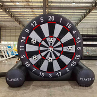 Jeu de fléchettes géant gonflable d'extérieur pour le football, cible de fléchettes avec balles de football collantes
