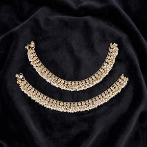 Nouvelles Chaînes de Cheville en Laiton Tendance avec Perles Antiques, Plaqué Or, Sans Nickel ni Plomb, Bijoux Cadeau pour Femme - Product Image 2