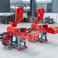 Nouvelle machine à couper la paille automatique trois-en-un de 3,8 tonnes pour l'alimentation du bétail avec moteur en cuivre pur et moteur diesel/essence