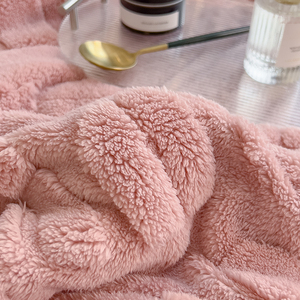 Couverture de Gros d'Hiver Rembourrée Épaisse, Plaid de Sieste pour Dortoir en Velours Corail, Couverture de Lit <span class=keywords><strong>et</strong></span> de Canapé - Product Image 4
