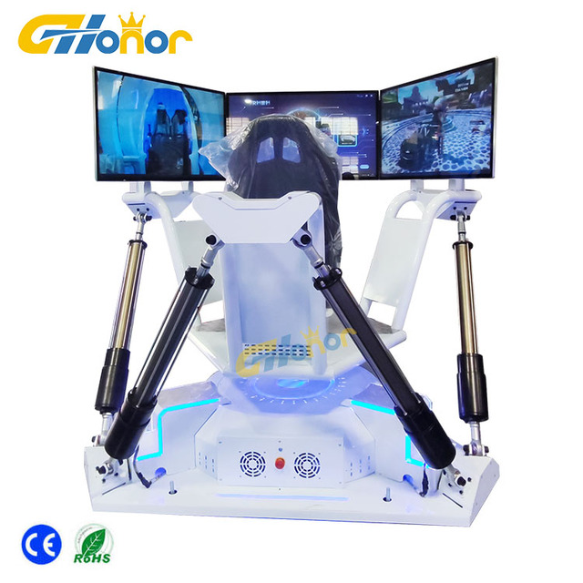 Racing Motion Seats Simulator Amusement Games Car Racing Seat 5D Car Three Screen Driving Vr Simulator Game Machine