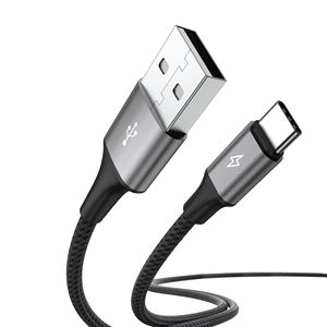Câble d'extension USB 2.0 tressé à prix avantageux, 2 mètres, haute vitesse, câble de charge et de données 2.4A pour <span class=keywords><strong>disque</strong></span> <span class=keywords><strong>dur</strong></span> et imprimante - Product Image 1