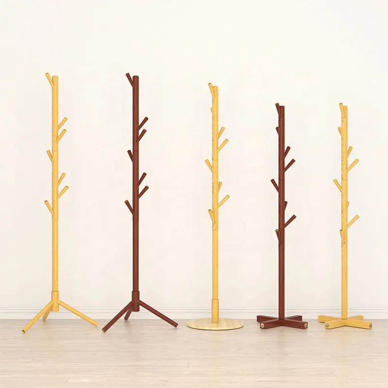 Factory Coat rack hanger Wholesale Factory Price Assemble Hatstand Solid Wood Clothes Tree Hatstand/Hallstand/Clothes Tree