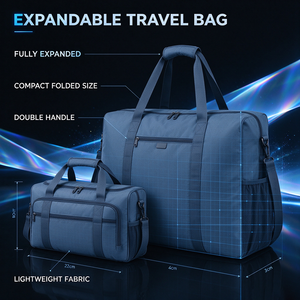 Sac de voyage pliable fourni par l'usine, sac à bagages portable pour la gym, le camping et les courts séjours - Product Image 1