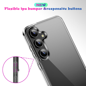 Étui de téléphone anti-rayures transparent en TPU avec pare-chocs et dos rigide en PC, protection intégrale pour Samsung Galaxy S25 - Product Image 4