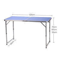 Ensemble de pieds de table pliants en aluminium modernes, durables et réglables pour le camping et les meubles d'extérieur