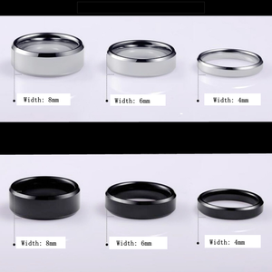 Модное простое кольцо с двойным скошенным ярким кольцом из нержавеющей стали, 4 мм, 6 мм, 8 мм, многофункциональное заводское модное кольцо, ювелирные изделия - Product Image 2