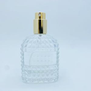 Flacon de parfum en verre gaufré de 30 ml avec bouchon en plastique, pots en verre rechargeables pour soins personnels - Product Image 2