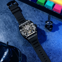 Montre mécanique pour homme entièrement squelettée, style décontracté et personnalisable, fournie directement par l'usine