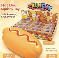 Jouet sensoriel anti-stress en forme de hot-dog réaliste, souple et moelleux, en TPR à rebond lent, pour soulager le stress