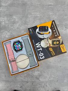 <b>Cheap</b> Fashionable WT-03 Earbuds 2 in 1 Smart Watch with 2 Strap BT Call Heart Rate Reloj Inteligente Fitness Tracker <b>Gift</b> <b>Set</b> - Product Image 2